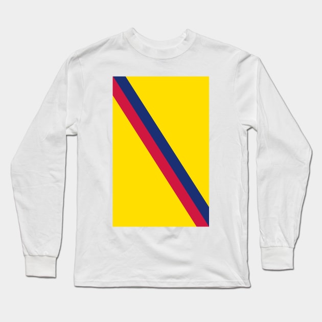 Barcelona Yellow Blue Red Sash Long Sleeve T-Shirt by Culture-Factory